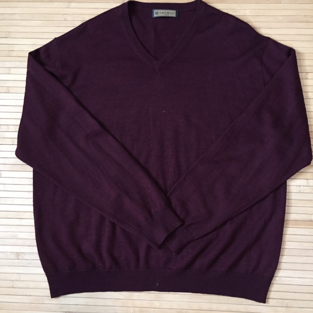 Scala Milano Maroon sweater wool blend
